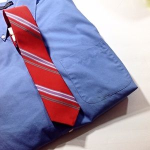 Ted Baker London Striped Tie-NWT-Red